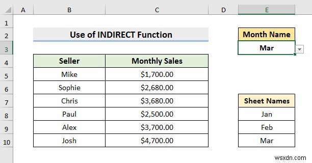 How to Select from Drop Down and Pull Data from Different Sheet in Excel