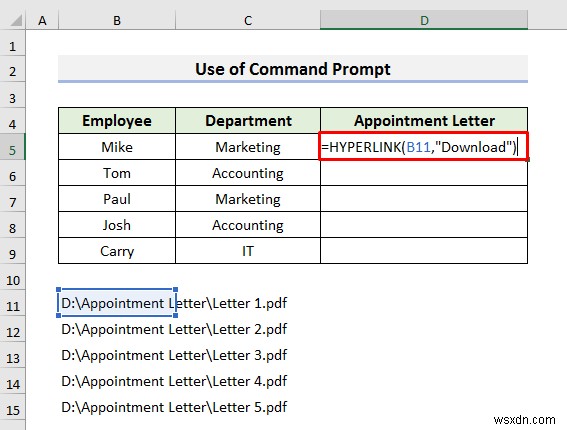 How to Hyperlink Multiple PDF Files in Excel (3 Methods)