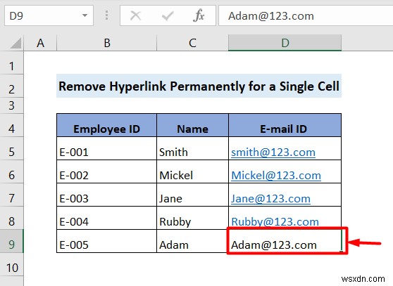 How to Remove Hyperlink Permanently in Excel (4 Ways)