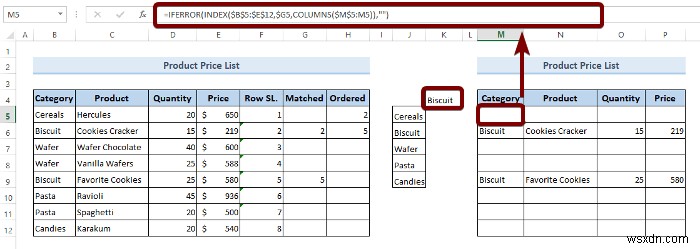 Create Excel Filter Using Drop-Down List Based on Cell Value