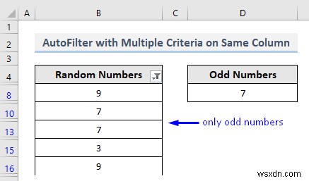 VBA to AutoFilter with Multiple Criteria on Same Field in Excel (4 Methods)