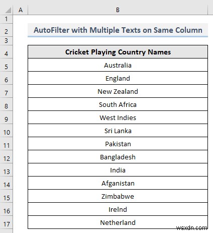 VBA to AutoFilter with Multiple Criteria on Same Field in Excel (4 Methods)