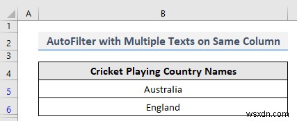 VBA to AutoFilter with Multiple Criteria on Same Field in Excel (4 Methods)
