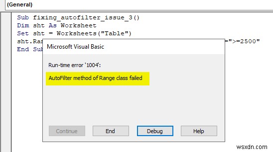 [Fix]: AutoFilter Method of Range Class Failed (5 Solutions)