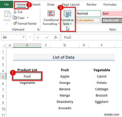 How to Create Dependent Drop Down List with Multiple Words in Excel