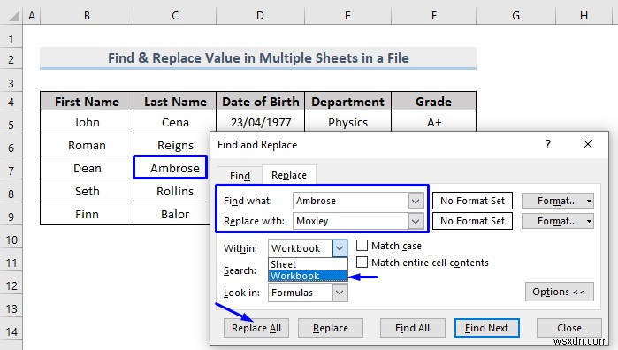 How to Find and Replace Values in Multiple Excel Files (3 Methods)