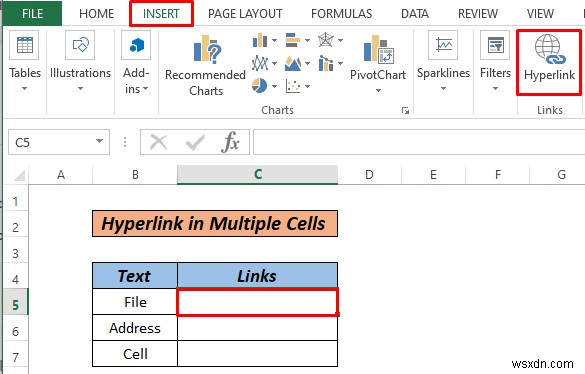 How to Hyperlink Multiple Cells in Excel (3 Ways)