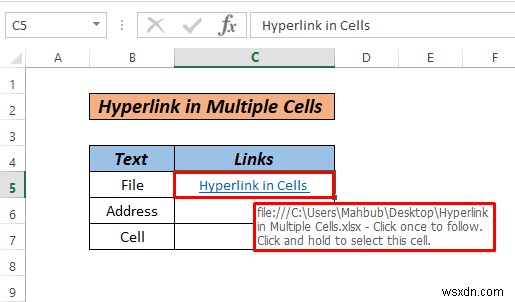 How to Hyperlink Multiple Cells in Excel (3 Ways)