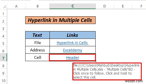 How to Hyperlink Multiple Cells in Excel (3 Ways)