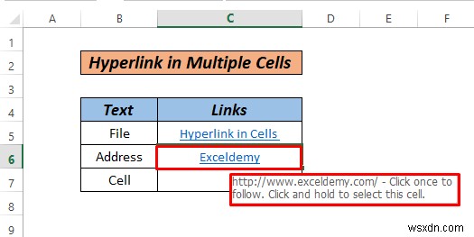 How to Hyperlink Multiple Cells in Excel (3 Ways)