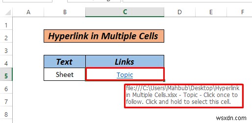 How to Hyperlink Multiple Cells in Excel (3 Ways)