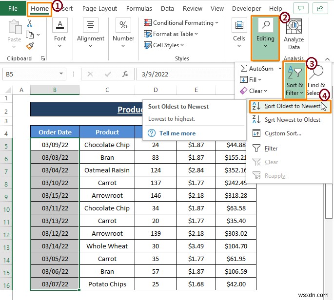 How to Sort Rows by Date in Excel (8 Methods)