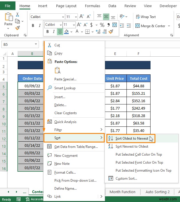 How to Sort Rows by Date in Excel (8 Methods)
