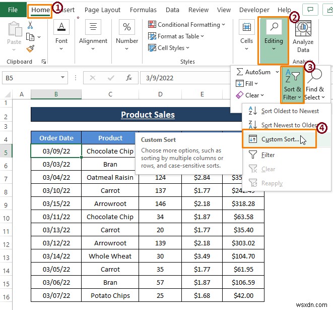 How to Sort Rows by Date in Excel (8 Methods)