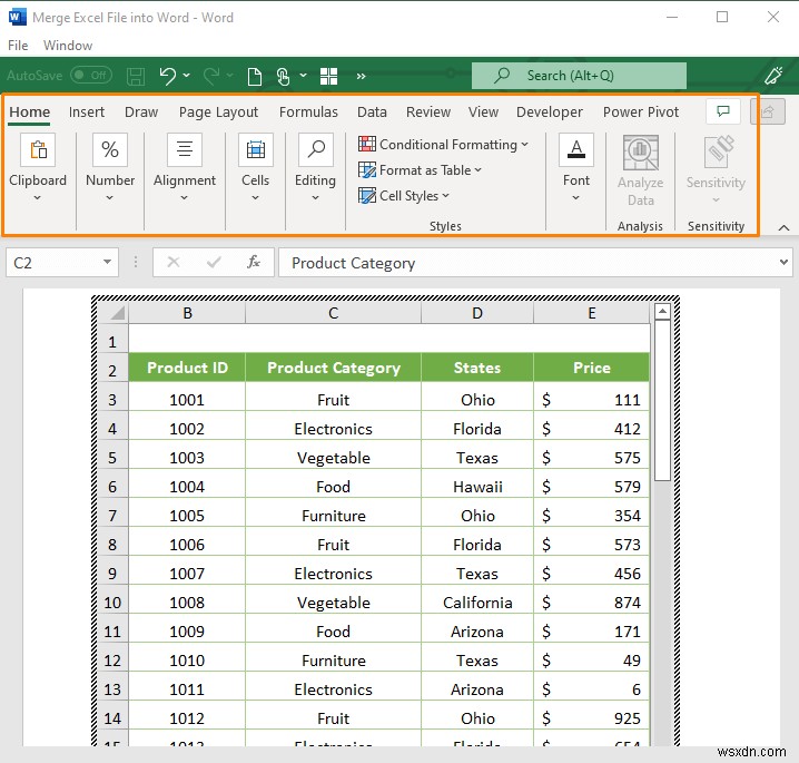 How to Merge Excel File into Word Document