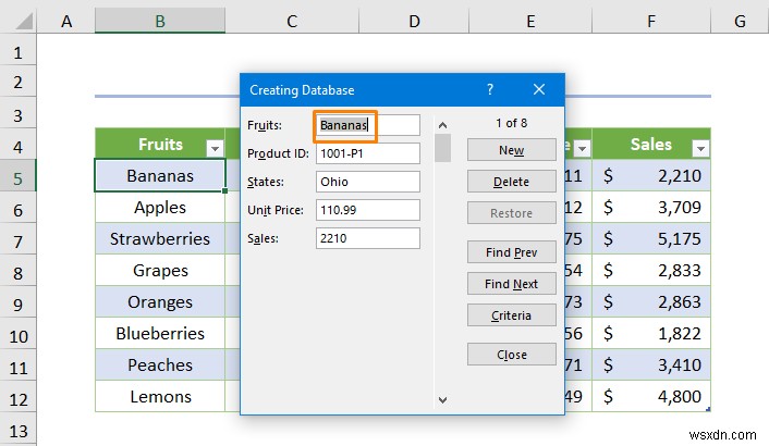 How to Create a Database with Form in Excel