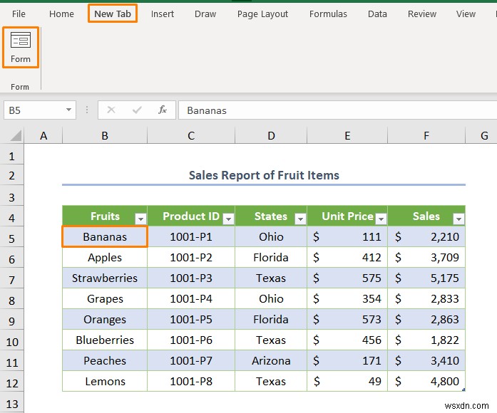 How to Create a Database with Form in Excel