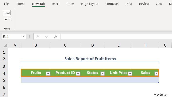 How to Create a Database with Form in Excel