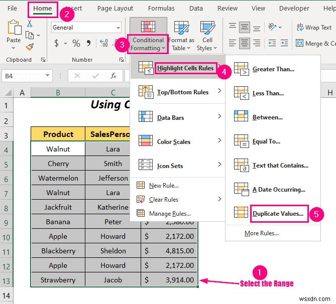 How to Transpose Duplicate Rows to Columns in Excel (4 Ways)