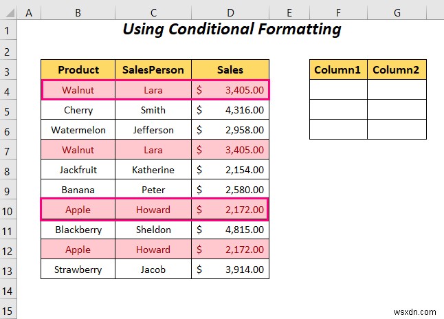 How to Transpose Duplicate Rows to Columns in Excel (4 Ways)