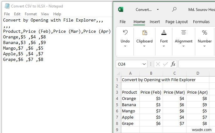 How to Convert CSV to XLSX (4 Quick Methods)