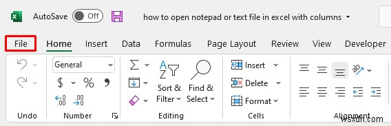 How to Open Notepad or Text File in Excel with Columns (3 Easy Methods)