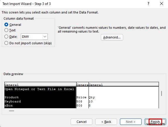 How to Open Notepad or Text File in Excel with Columns (3 Easy Methods)