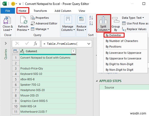 How to Open Notepad or Text File in Excel with Columns (3 Easy Methods)