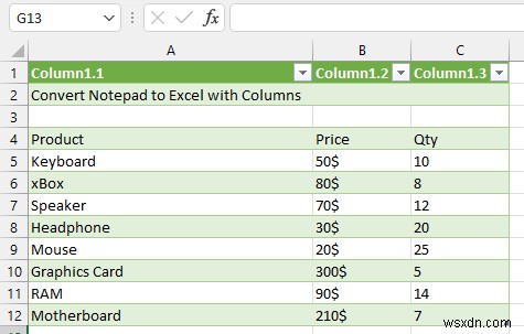 How to Open Notepad or Text File in Excel with Columns (3 Easy Methods)