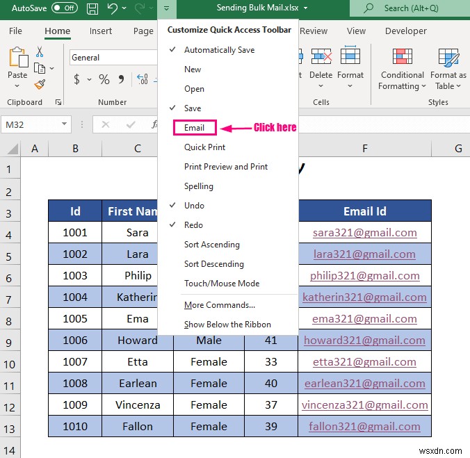 How to Send Bulk Email from Outlook Using Excel (3 Ways)