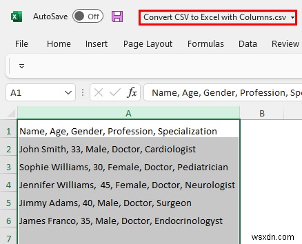 How to Convert CSV to Excel with Columns (5 Methods)