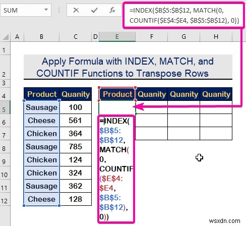 How to Transpose Rows to Columns Based on Criteria in Excel (2 Ways)