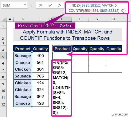 How to Transpose Rows to Columns Based on Criteria in Excel (2 Ways)