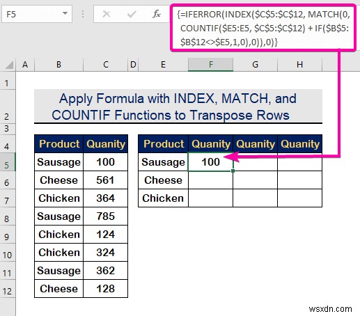 How to Transpose Rows to Columns Based on Criteria in Excel (2 Ways)