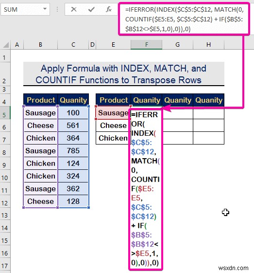 How to Transpose Rows to Columns Based on Criteria in Excel (2 Ways)