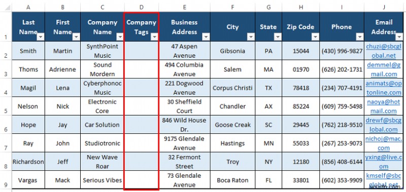 How to Maintain Customer Database in Excel