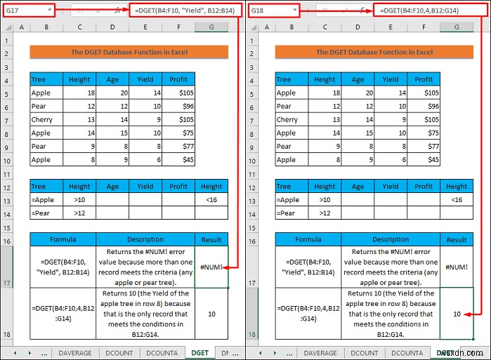 How to Use Database Functions in Excel (With Examples)
