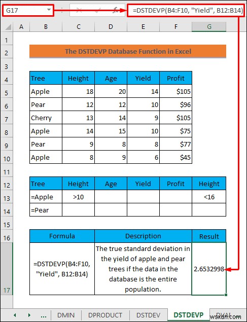 How to Use Database Functions in Excel (With Examples)