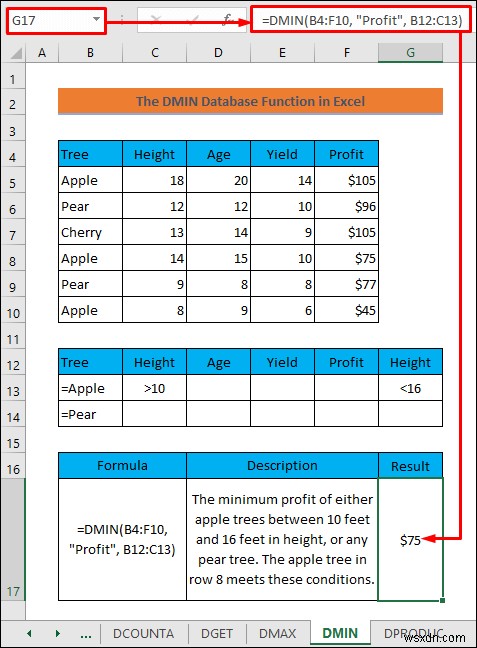 How to Use Database Functions in Excel (With Examples)