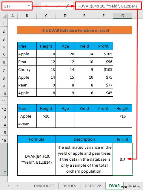 How to Use Database Functions in Excel (With Examples)