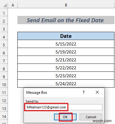 How to Automatically Send Email from Excel Based on Date