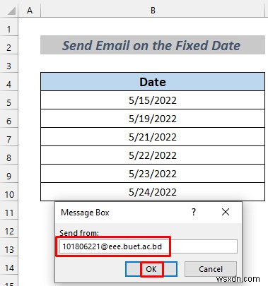 How to Automatically Send Email from Excel Based on Date