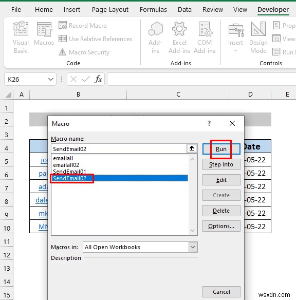 How to Automatically Send Email from Excel Based on Date