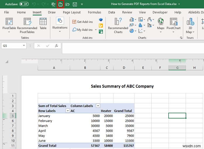 How to Generate PDF Reports from Excel Data (4 Easy Methods)
