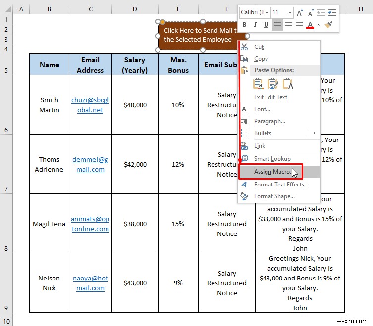How to Send Automatic Email from Excel to Outlook (4 Methods)