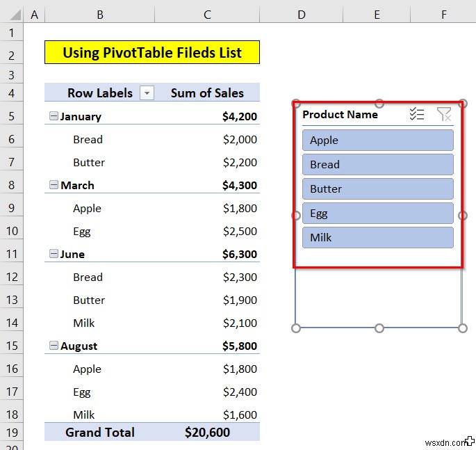 How to Insert Slicer in Excel (3 Simple Methods)