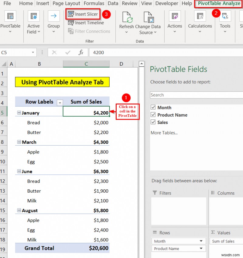 How to Insert Slicer in Excel (3 Simple Methods)