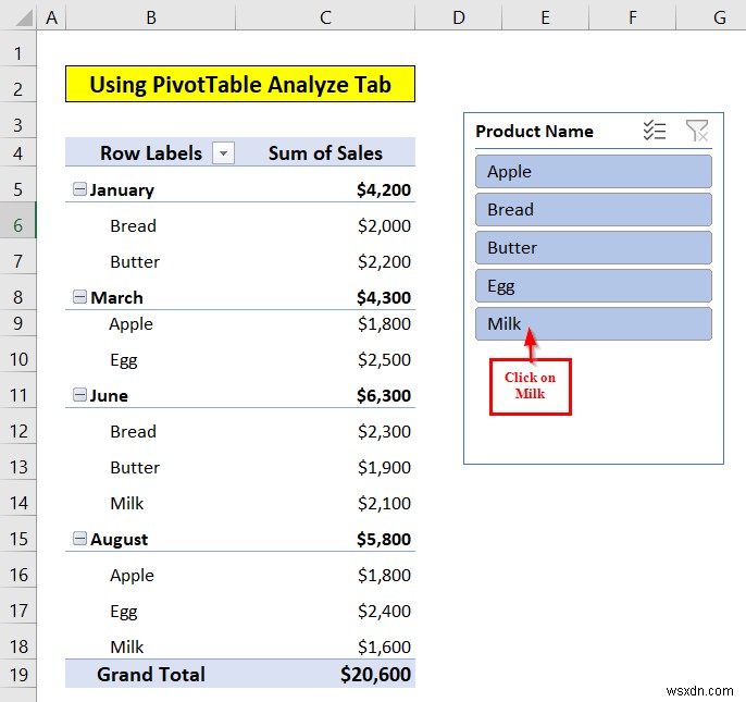 How to Insert Slicer in Excel (3 Simple Methods)