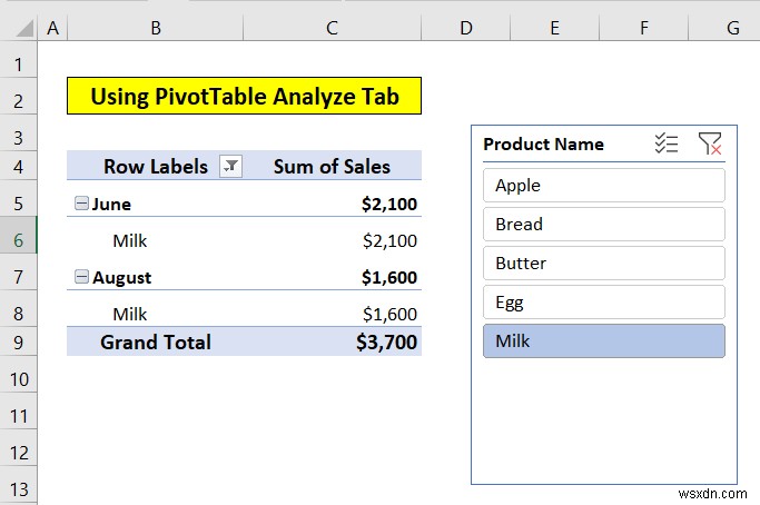 How to Insert Slicer in Excel (3 Simple Methods)