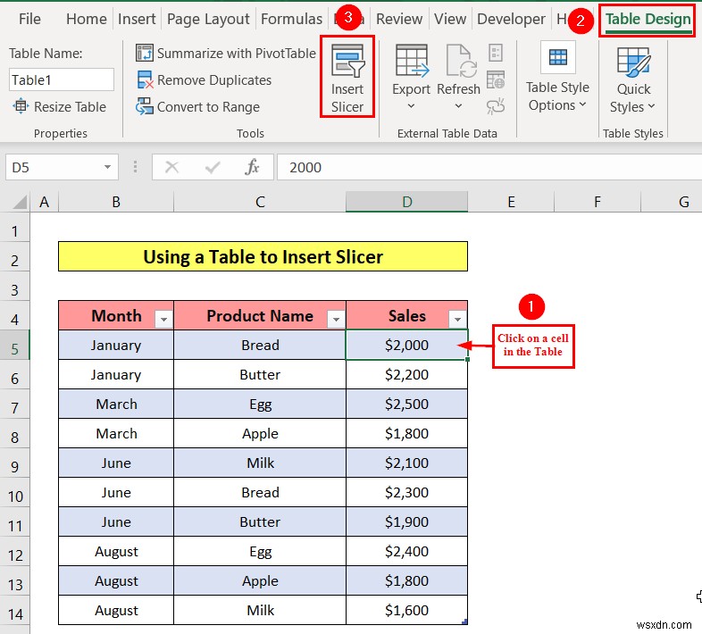How to Insert Slicer in Excel (3 Simple Methods)